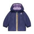 Giacca neonata K-Way Jacques Thermo Plus Double bluette in nylon