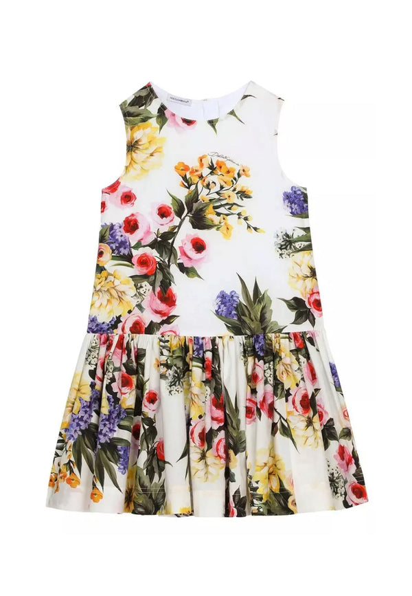 Dolce & Gabbana 멀티 컬러 소녀 드레스