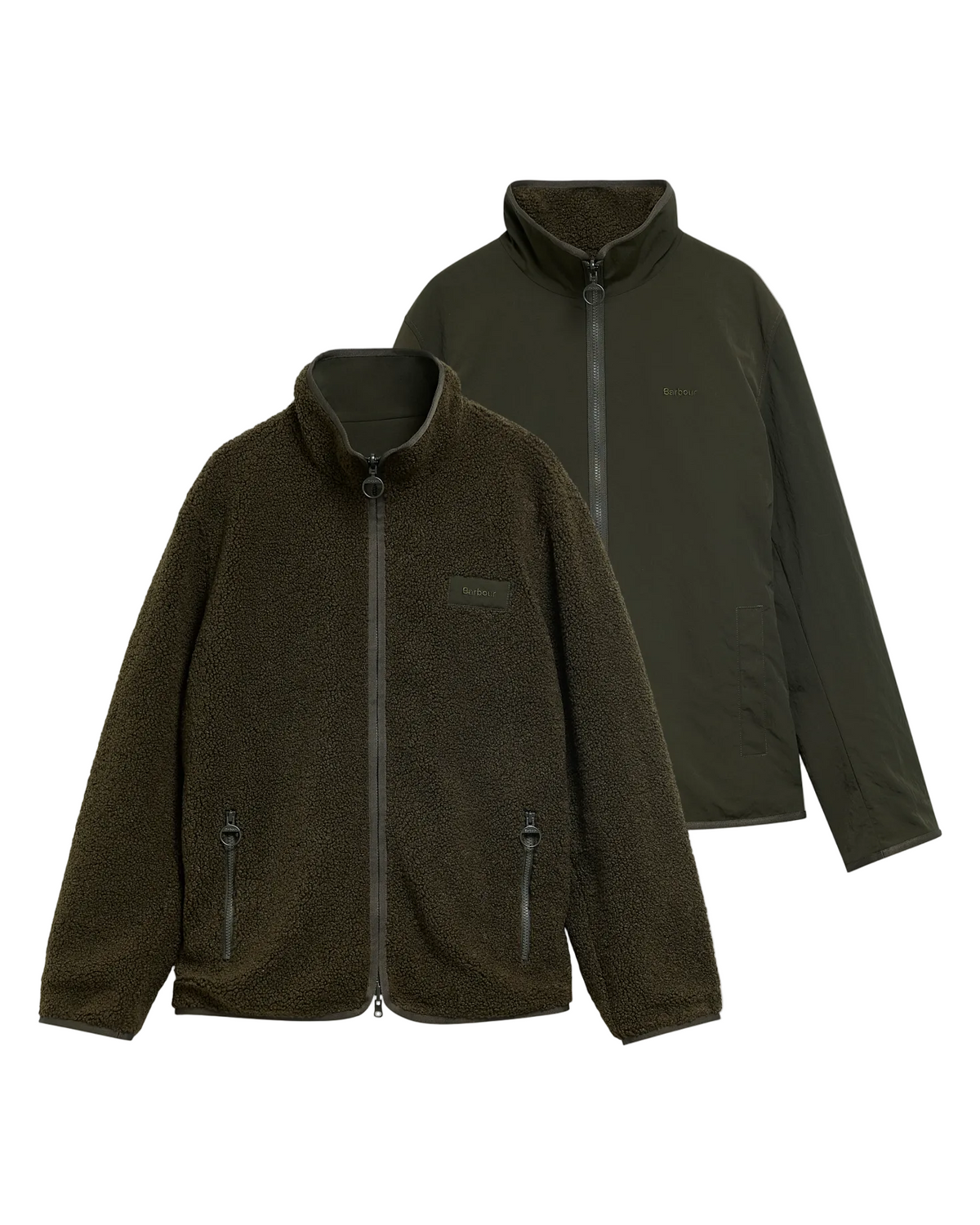 Barbour giubbino Reversible Fleece Jacket  verde | ViaMonte Shop
