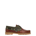 Scarpa da barca marrone e verde