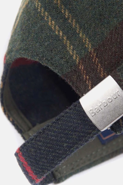 Barbour berretto in lana verde classico tartan