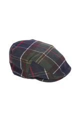 Barbour cappello coppola in lana fantasia verde tartan classico | ViaMonte Shop