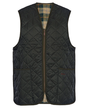 Barbour Gilet trapuntato Zip-In Liner verde militare | ViaMonte Shop