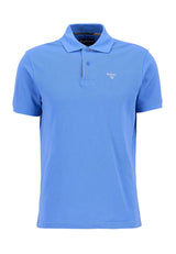 Polo uomo Barbour in pique di cotone azzurra