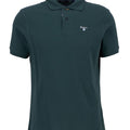Polo uomo Barbour in pique di cotone verde | ViaMonte Shop