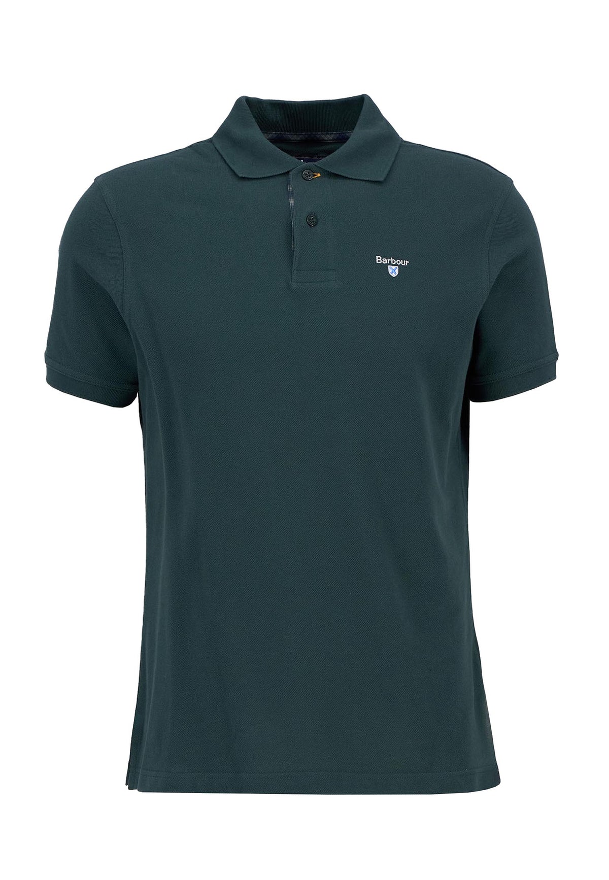 Polo uomo Barbour in pique di cotone verde | ViaMonte Shop