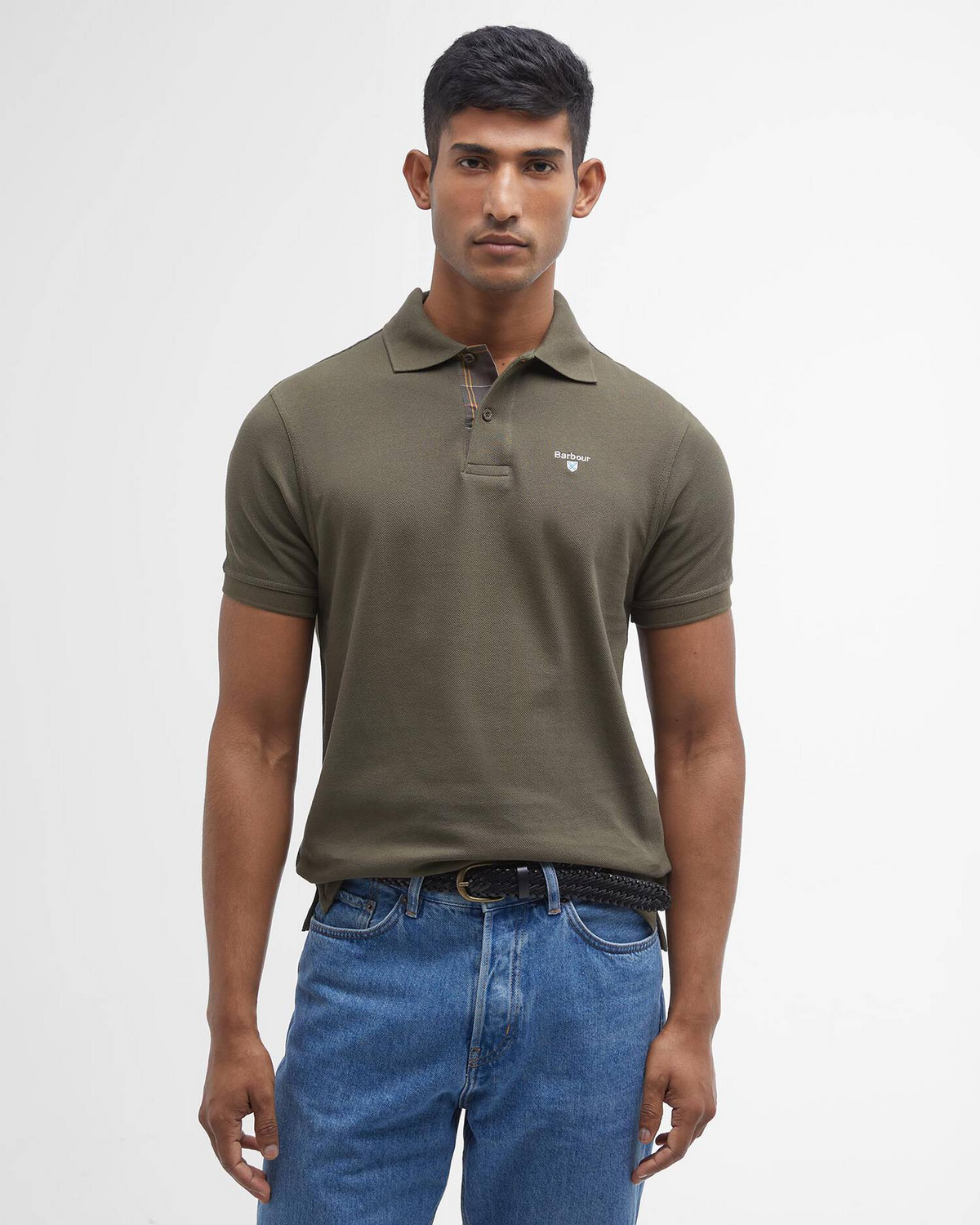 Polo in piquè verde oliva