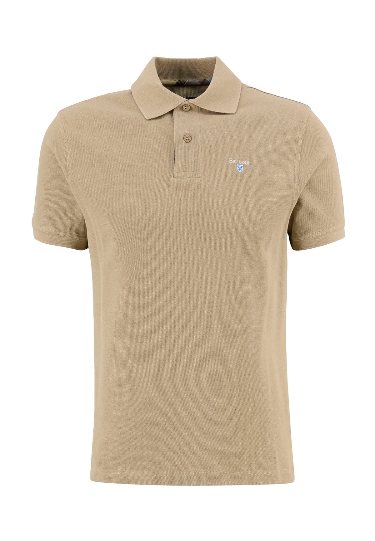 Polo uomo Barbour in pique di cotone beige | ViaMonte Shop