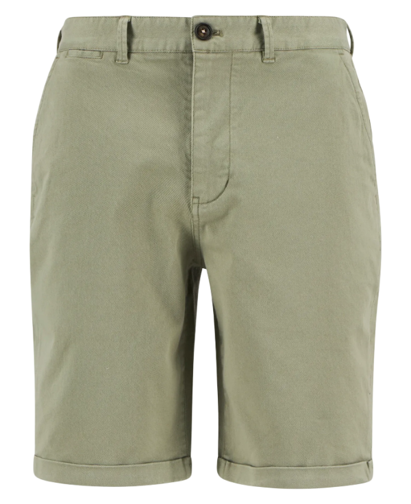 Bermuda uomo in cotone Barbour verde oliva | ViaMonte Shop