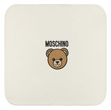 Copertina neonato Moschino Kids bianca in cotone