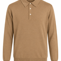 LWBR polo in lana merinos extrafine cammello
