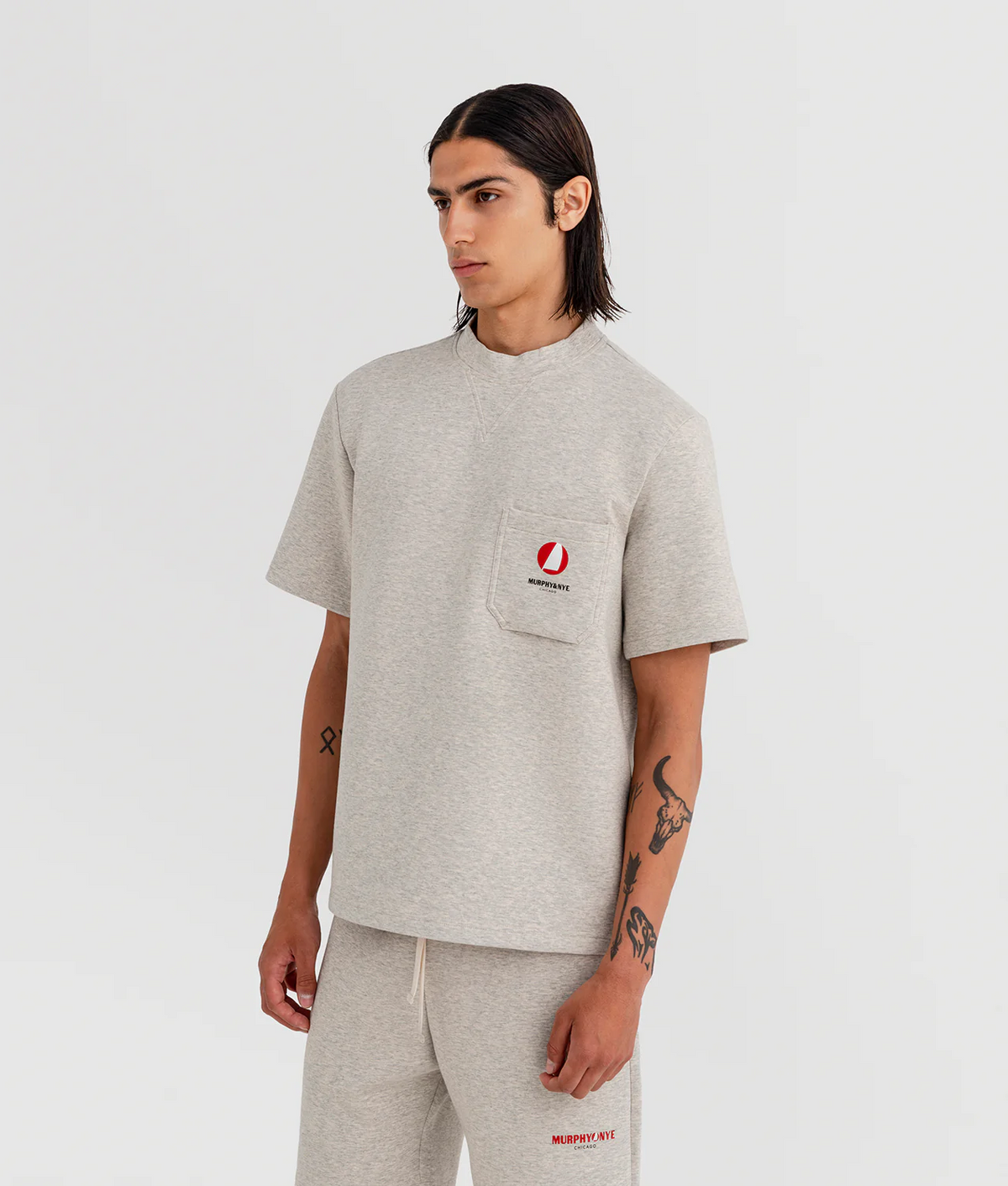Murphy & Nye t-shirt Sea Sweatshirt grigio melange