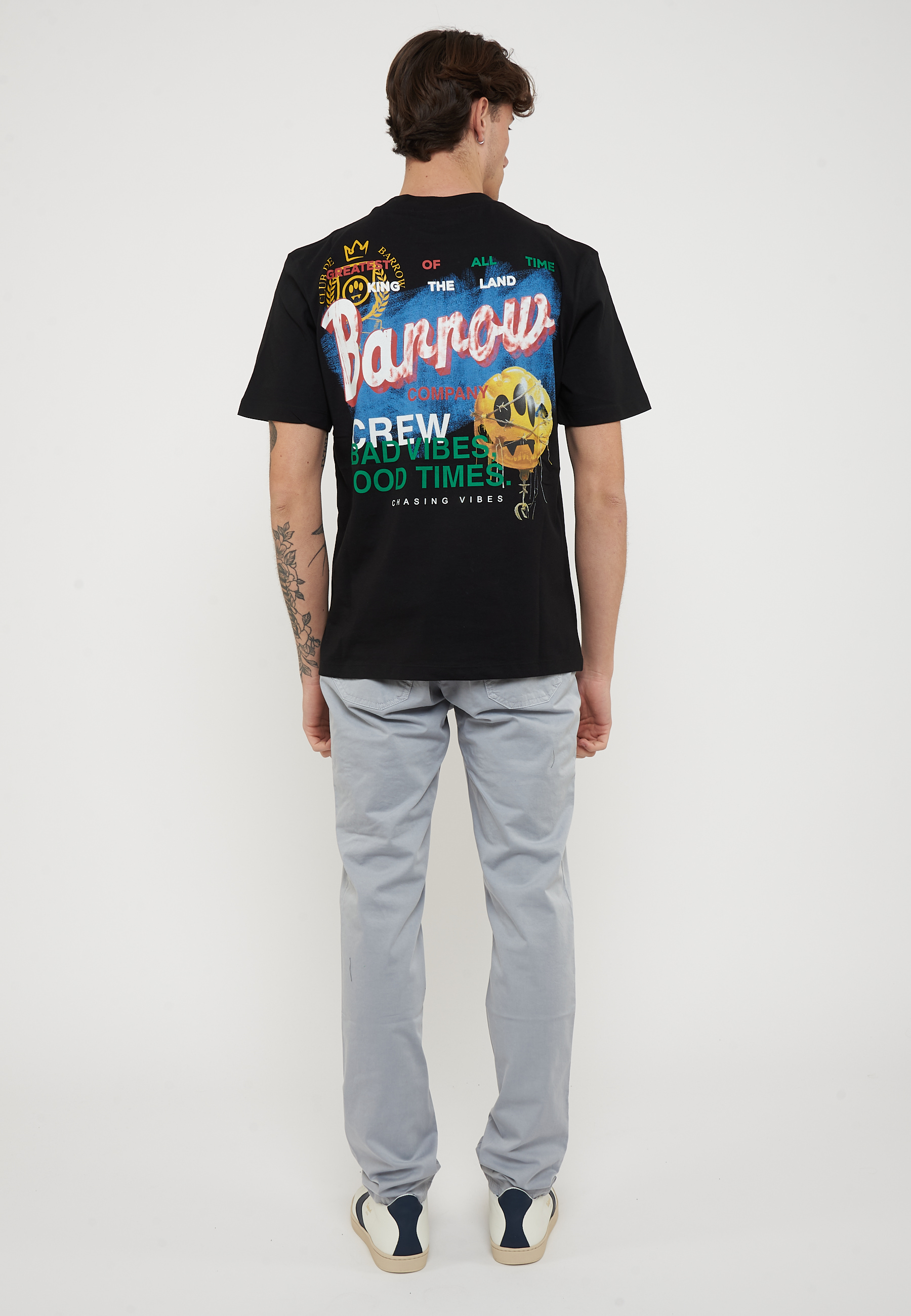 T-shirt nera Barrow unisex in jersey