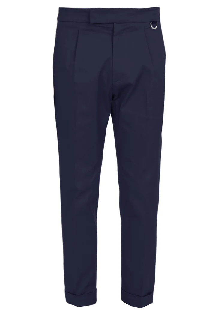 Pantalone Riviera Elastic Lux Cotton blu | ViaMonte Shop