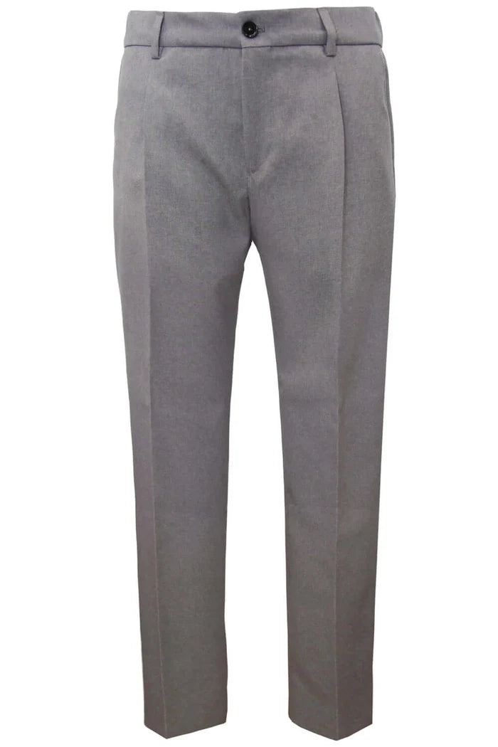 BE ABLE pantalone in fresco lana uomo grigio melange