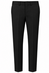 LWBR pantalone in fresco lana nero da uomo