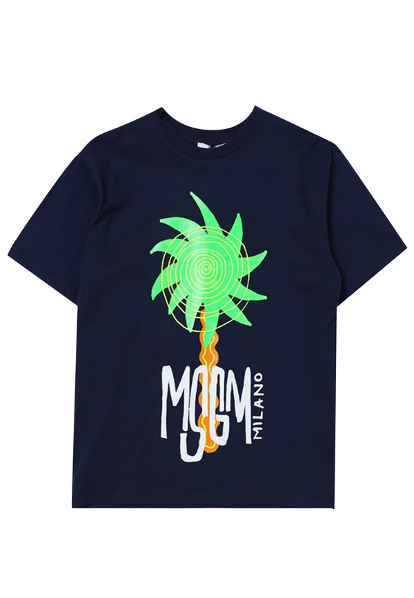 Msgm kids t-shirt blu bambino