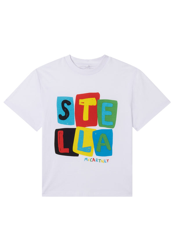 Stella mccartney t-shirt avorio bambino