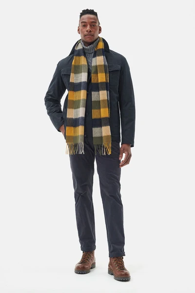 Barbour Large Tattersall sciarpa verde | ViaMonte Shop
