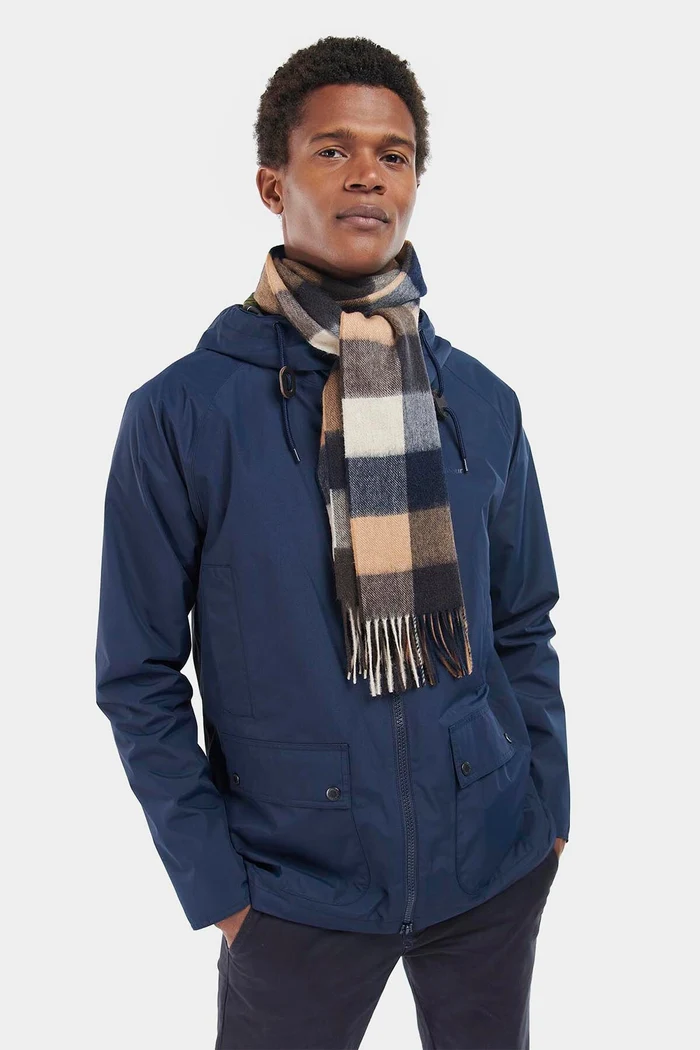Barbour Large Tattersall sciarpa blu | ViaMonte Shop