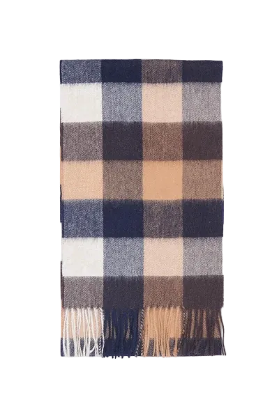 Barbour Large Tattersall sciarpa blu | ViaMonte Shop