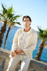 Antibes Overshirt in Lino Burro