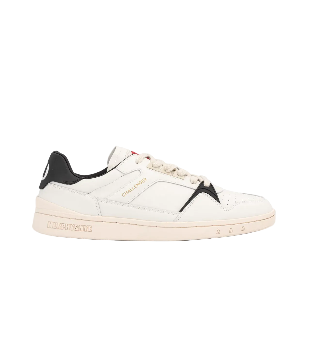 Murphy & Nye sneakers bianca e nera in pelle