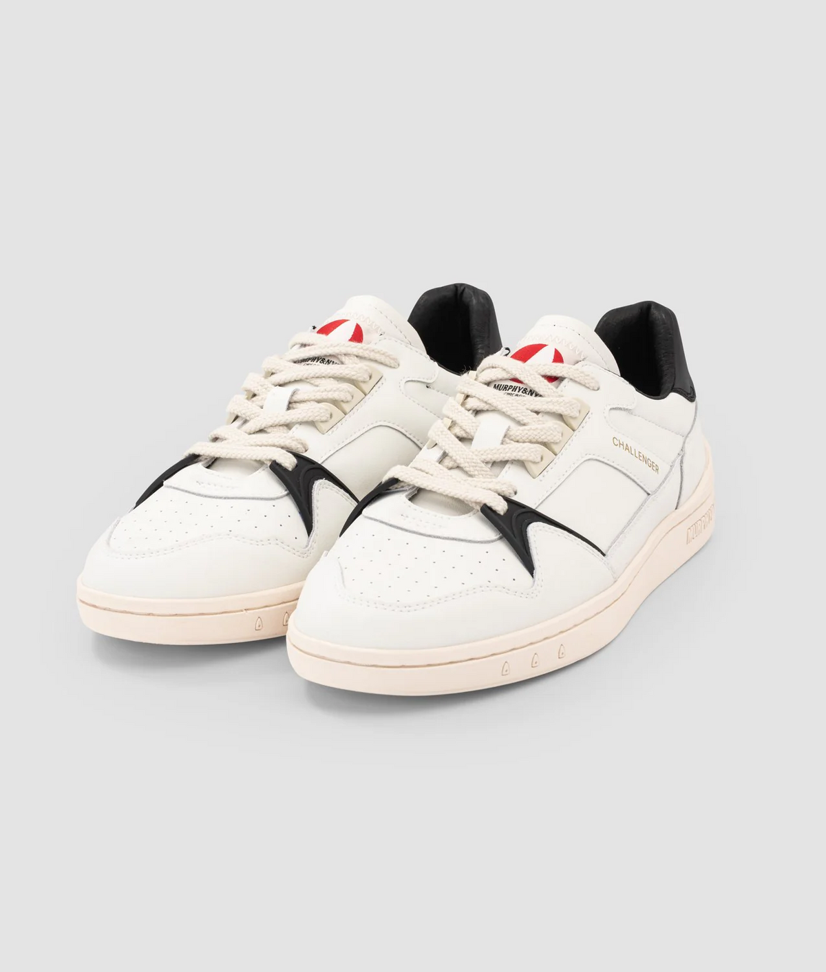 Murphy & Nye sneakers bianca e nera in pelle