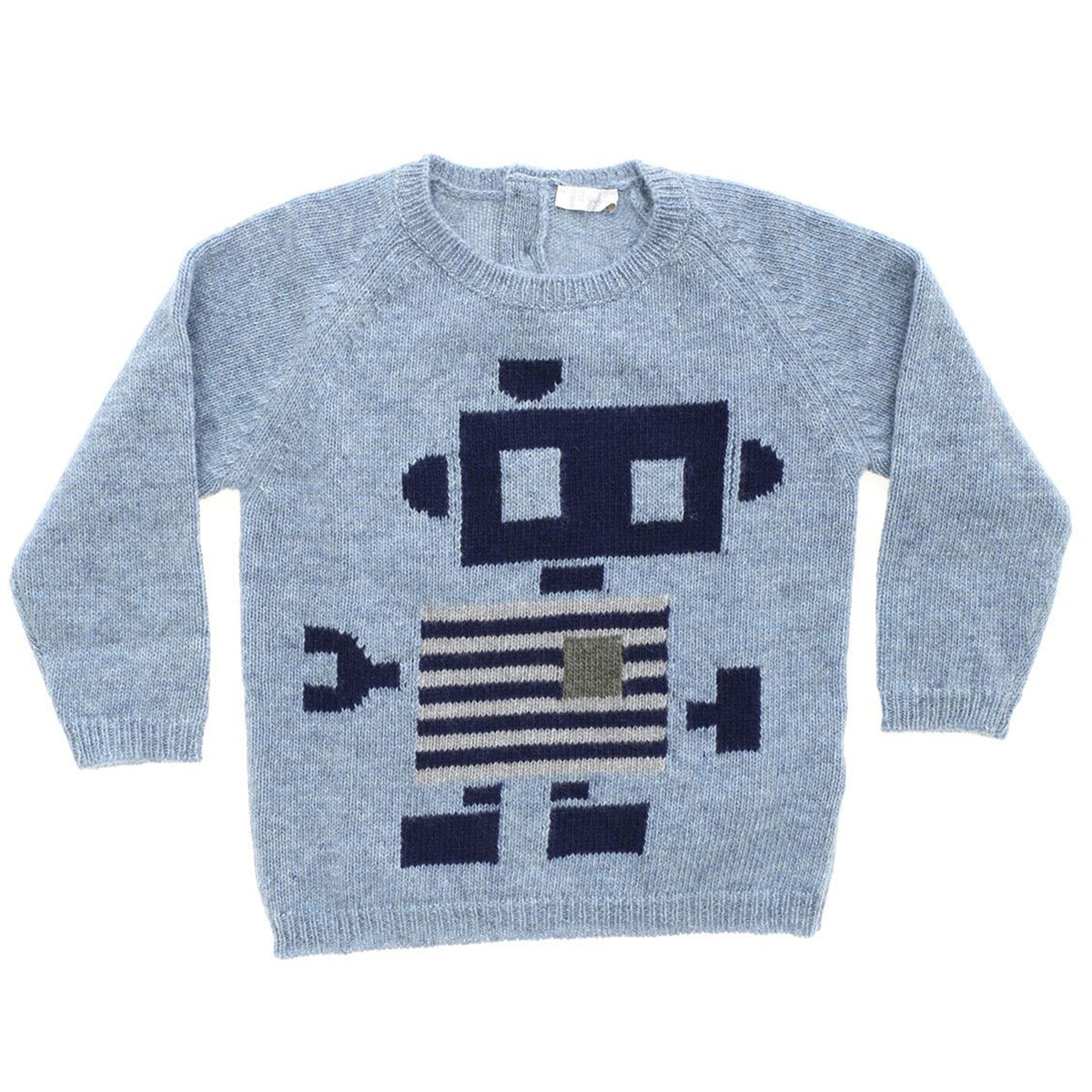 ViaMonte Shop | Pullover bambino celeste in lana vergine