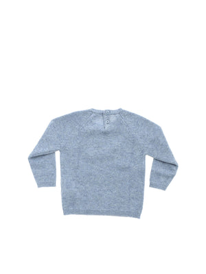 ViaMonte Shop | Pullover bambino celeste in lana vergine