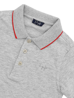 ViaMonte Shop | Polo baby boy grigia in cotone