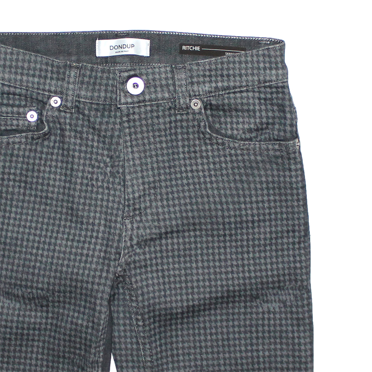 ViaMonte Shop | Dondup jeans Ritchie bambino pied de poule in cotone
