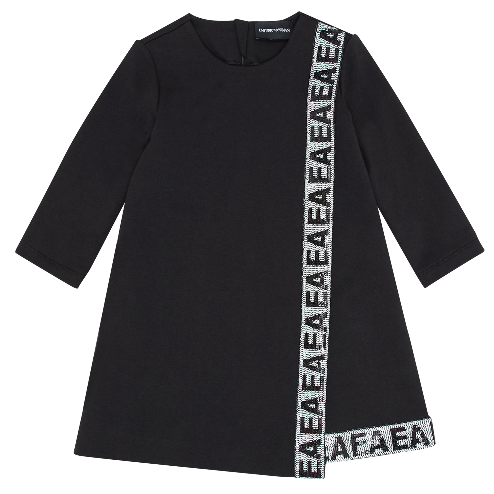 ViaMonte Shop | Vestito con paillettes bambina nero in cotone