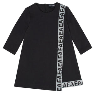 ViaMonte Shop | Vestito con paillettes bambina nero in cotone