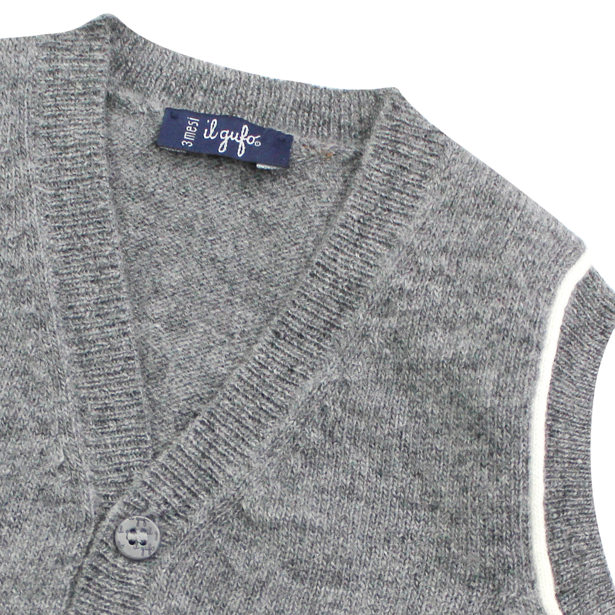 ViaMonte Shop | Il Gufo gilet baby boy grigio in lana