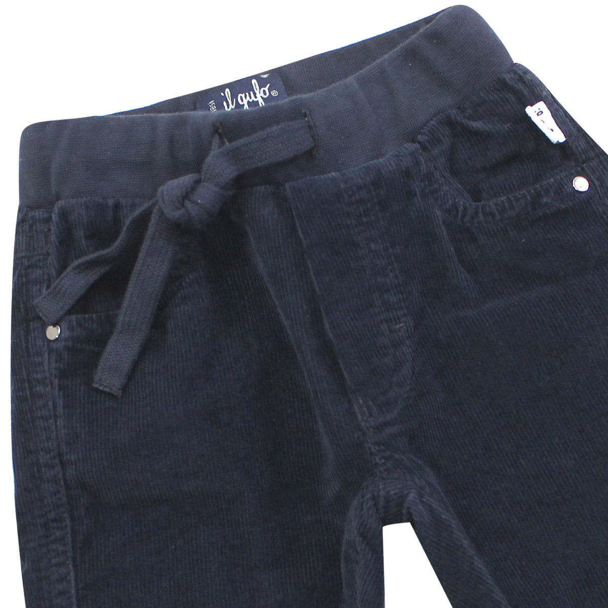 ViaMonte Shop | Il Gufo pantalone baby boy blu in velluto