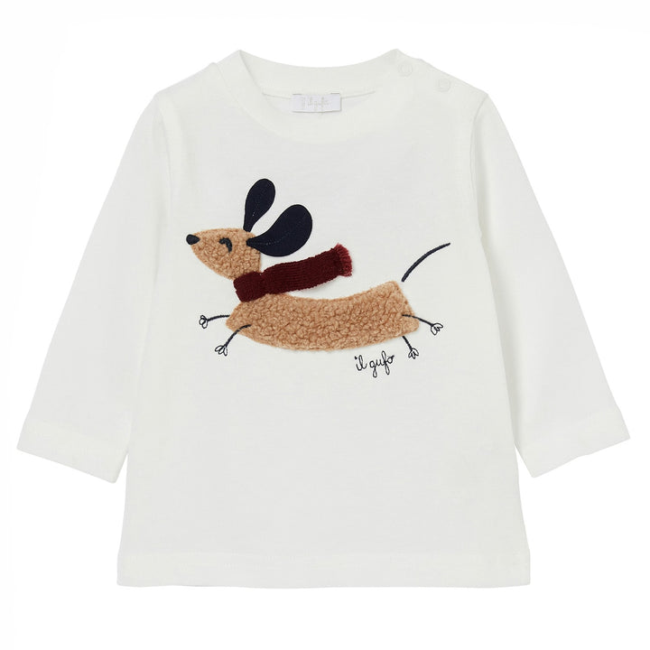 ViaMonte Shop | Il Gufo t-shirt baby in cotone bianca