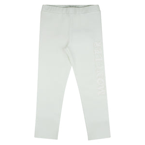 ViaMonte Shop | Moncler Enfant pantalone bambina in jersey di cotone avorio