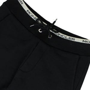 ViaMonte Shop | Moncler Enfant pantalone jogging bambino in cotone nero