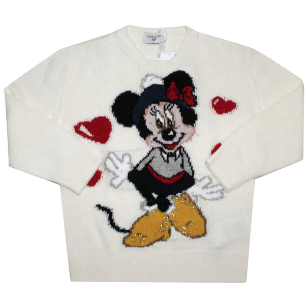 ViaMonte Shop | Monnalisa maglia bambina panna in misto cashmere