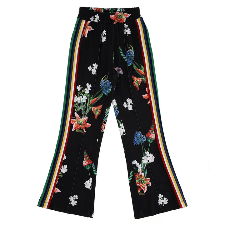 ViaMonte Shop | Monnalisa pantalone nero teen con stampa fiori