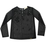 ViaMonte Shop | Twin Set Simona Barbieri blusa bambina in tulle plumetis con ricamo