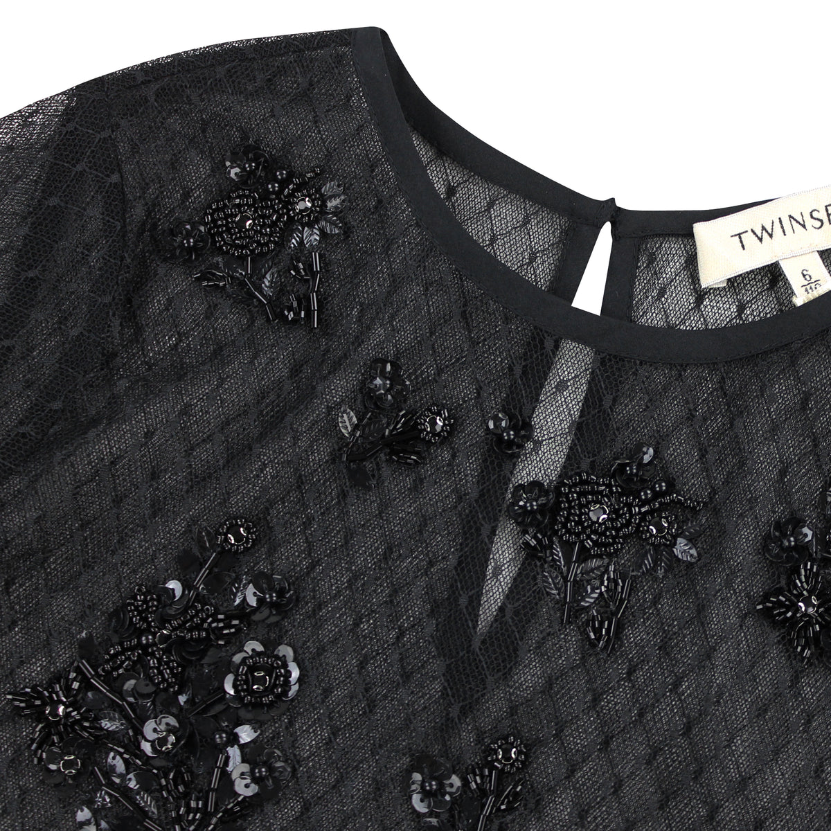 ViaMonte Shop | Twin Set Simona Barbieri blusa bambina in tulle plumetis con ricamo