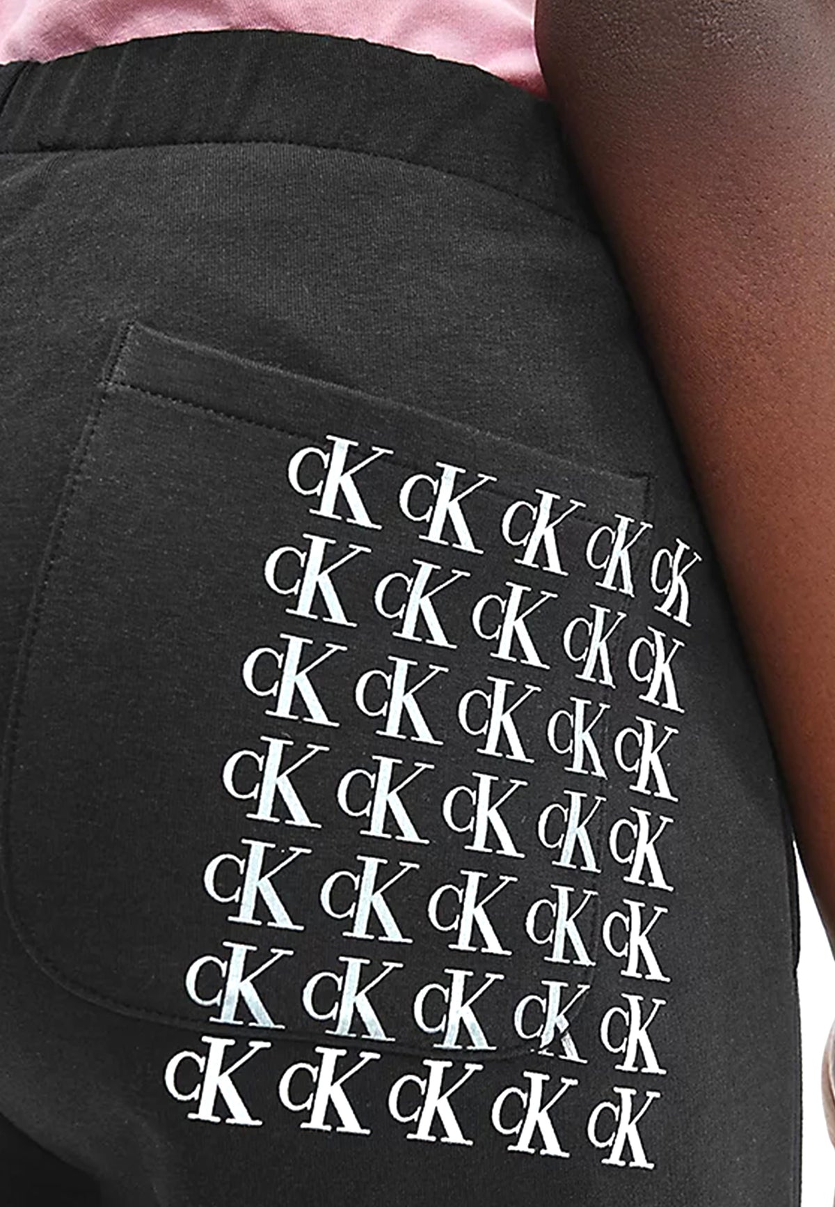 ViaMonte Shop | Calvin Klein Jeans bambina pantalone sportivo nero in cotone