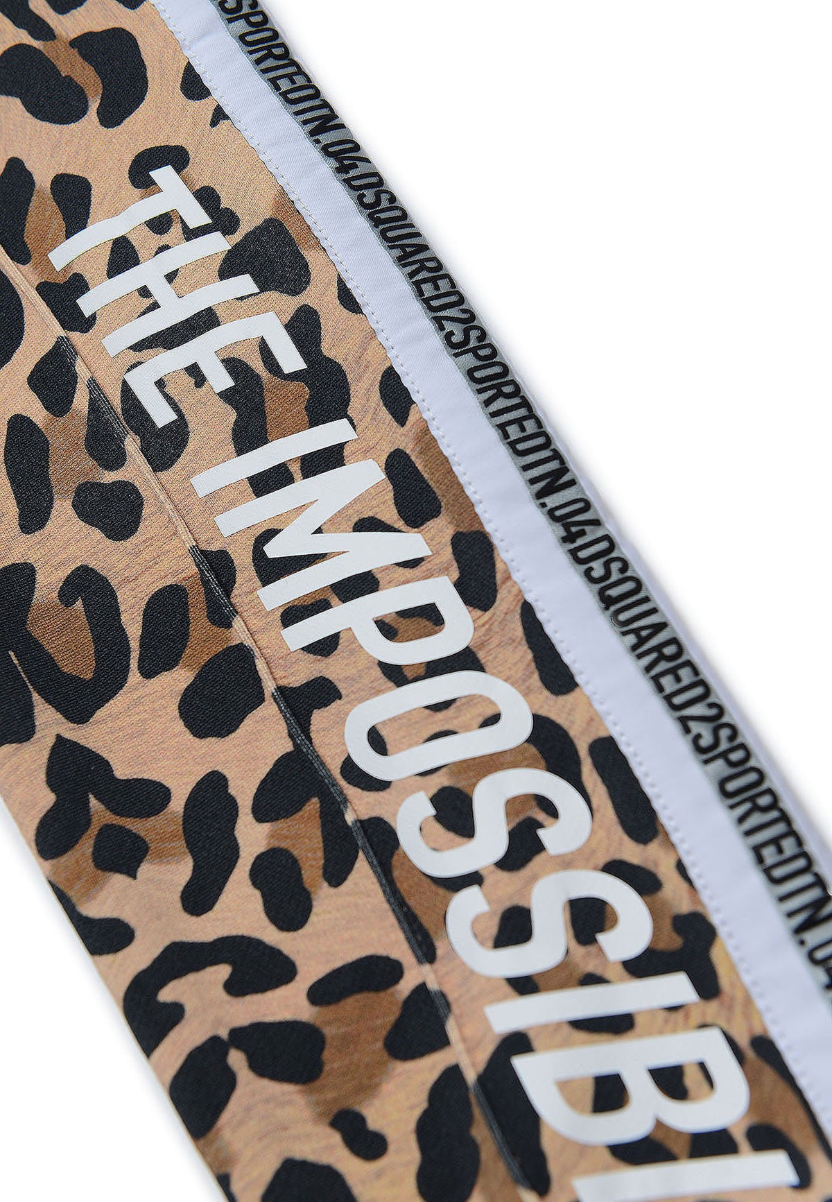 ViaMonte Shop | Dsquared2 bambina pantalone sportivo leopard in misto cotone