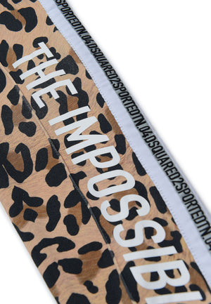 ViaMonte Shop | Dsquared2 bambina pantalone sportivo leopard in misto cotone