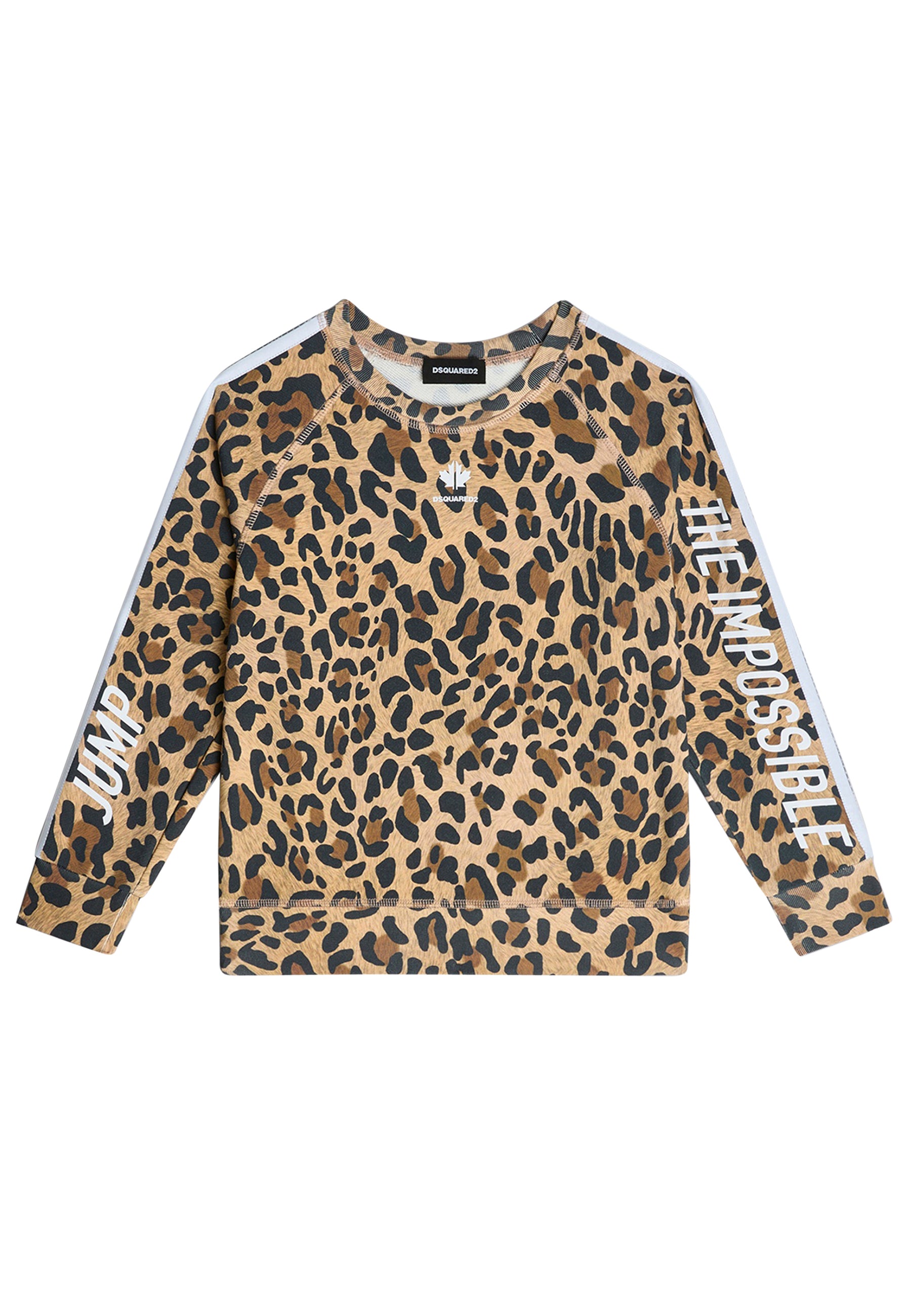 ViaMonte Shop | Dsquared2 teen felpa stampa animalier in misto cotone