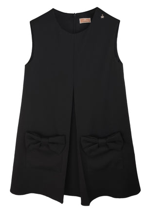 ViaMonte Shop | Elisabetta Franchi La Mia Bambina abito teen nero in crepe