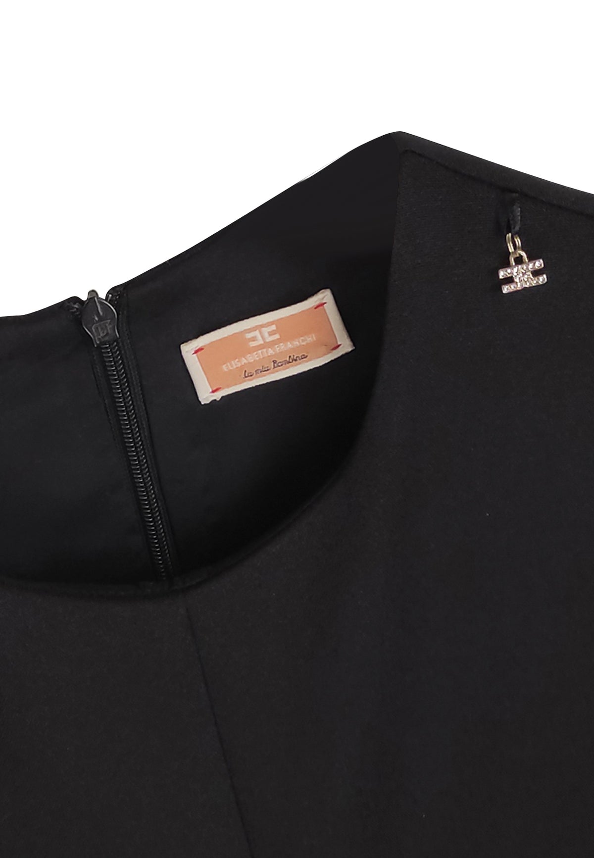 ViaMonte Shop | Elisabetta Franchi La Mia Bambina abito teen nero in crepe