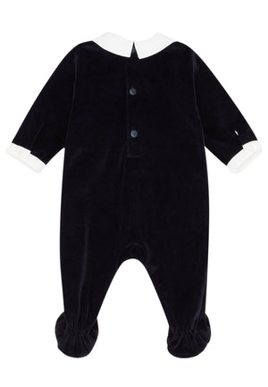 ViaMonte Shop | Emporio Armani tutina baby boy blu in ciniglia